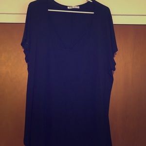 Black strappy T-shirt